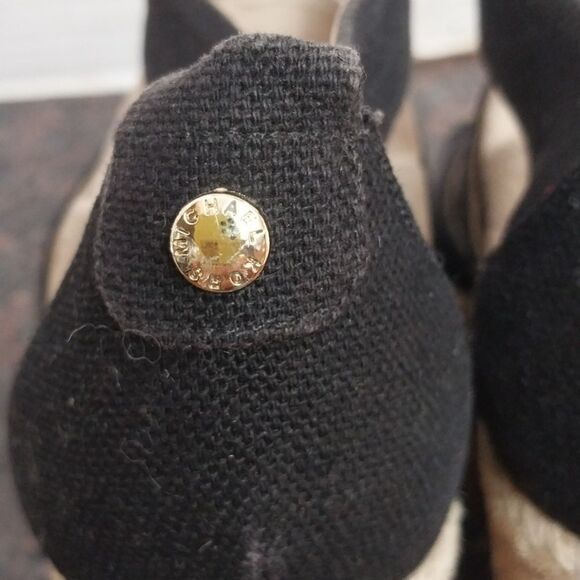 Michael Kors Black and Cream Wedge Sandals...Size 6.5. - Picture 4 of 8